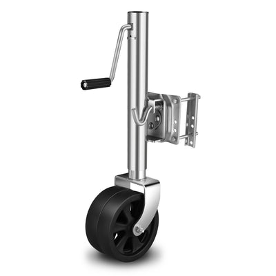 26-37 in. 2000lbs Dual Wheel Trailer Jack<br>Fits 1.96 to 4.52 in. Trailer Tongues