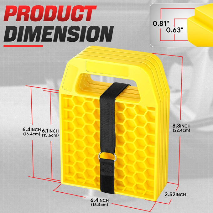 4pc Stabilizing Jack Pads <br> 8.8 in. x 6.5 in.