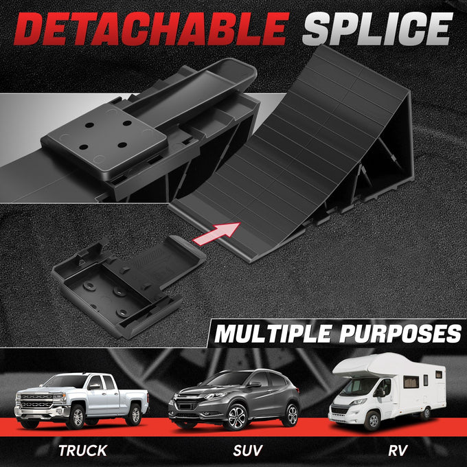 2pcs Plastic Dual Wheel Stopper Chocks <br> 8.2 in L x 3.54 in W x 4.26 in. H