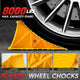 2pcs Plastic Dual Wheel Stopper Chocks <br> 8.66 x 4.84 x 4.17in.