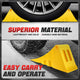 2pcs Plastic Dual Wheel Stopper Chocks <br> 18.7 L x 7.9 W x 9.3 H in.