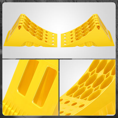2pcs Plastic Dual Wheel Stopper Chocks <br> 18.7 L x 7.9 W x 9.3 H in.