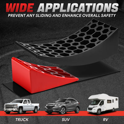 2pcs Non-slip Leveling Ramp <BR> Adjustments 1/2 in.to 4 in.