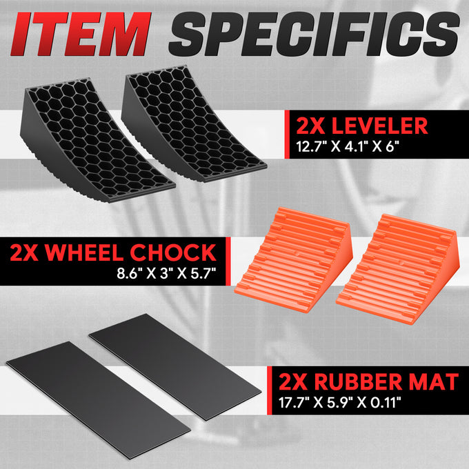 Non-slip Leveling Ramp <BR> Adjustments 1/2 in.to 4 in.
