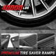 4PC Black Anti-Slip Rubber tyre saver <br> 17.32 in. x 7.87 in. x 1.57 in.