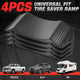 4PC Black Anti-Slip Rubber tyre saver <br> 17.32 in. x 7.87 in. x 1.57 in.