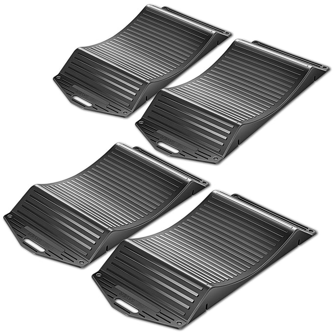 4PC Black Anti-Slip Rubber tyre saver <br> 17.32 in. x 7.87 in. x 1.57 in.
