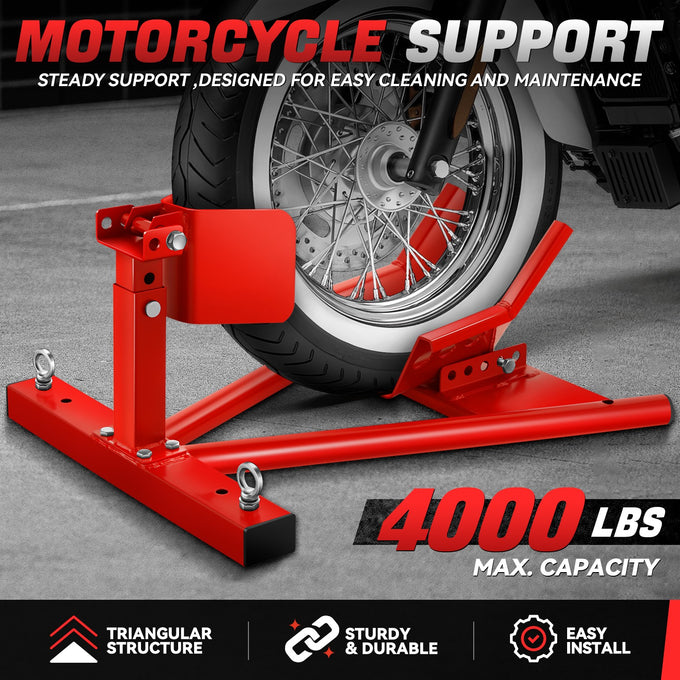Motorcycle support W/anti-slip bottom pads <br> Fit For Wheel Diameter:15 in.-21 in