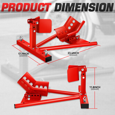 Motorcycle support W/anti-slip bottom pads <br> Fit For Wheel Diameter:15 in.-21 in