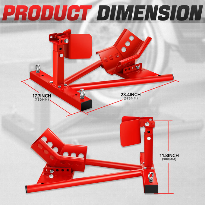 Motorcycle support W/anti-slip bottom pads <br> Fit For Wheel Diameter:15 in.-21 in