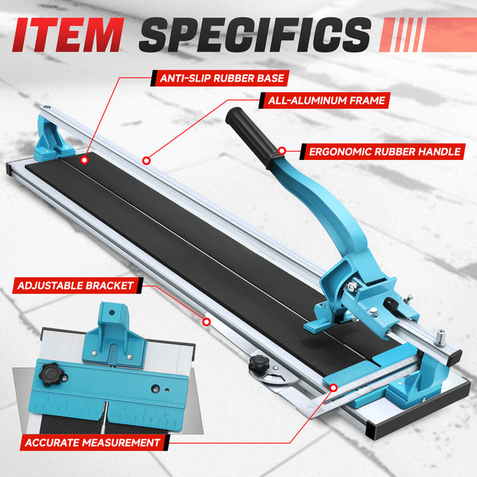 36 in. Adjustment Manual Tile Cutter W/Wheels <br> Cutting Thickness: 6-14 mm