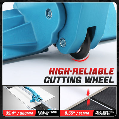 36 in. Adjustment Manual Tile Cutter W/Wheels <br> Cutting Thickness: 6-14 mm