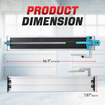 40 in. Adjustment Manual Tile Cutter W/Wheels <br> Cutting Thickness: 6-14 mm