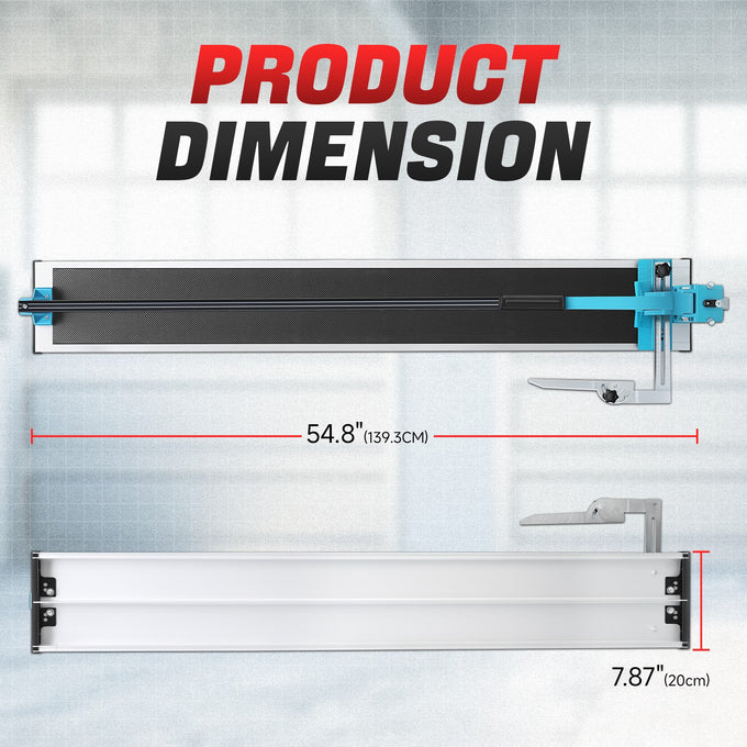 48 in. Adjustment Manual Tile Cutter W/Wheels <br> Cutting Thickness: 6-14 mm