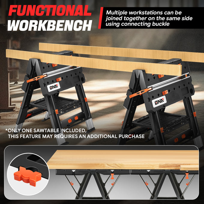 2-in-1 Multifunctional Folding Workbench Table <br> Unfold Size(in.): 25 X 31.1 X 31.8