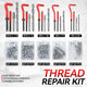 261Pcs Helicoil Type Thread Repair Kit Set <br>Rethread Stripped Metric w/Heavy Duty Plastic Case