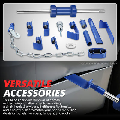 14-piece Slide Hammer Dent Puller Set <br> Perfect for home and business
