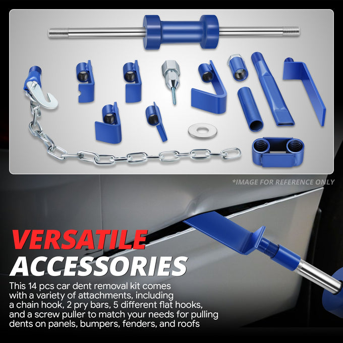 14-piece Slide Hammer Dent Puller Set <br> Perfect for home and business