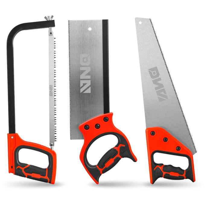 3PCS Anti-Slip Carbon steel Hand Saw <br> With an anti-slip ABS+TPR soft grip handle