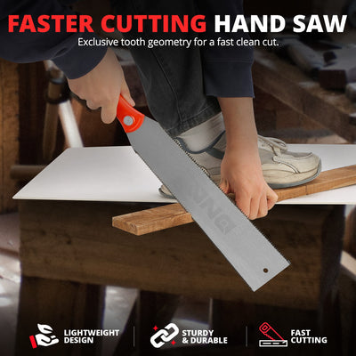 9 in. Double Sides Triple-Beveled Teeth Hand Saw <br> Overall Dimension: 24 in. Length