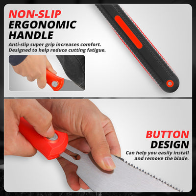9 in. Double Sides Triple-Beveled Teeth Hand Saw <br> Overall Dimension: 24 in. Length