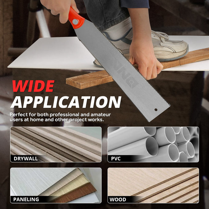 9 in. Double Sides Triple-Beveled Teeth Hand Saw <br> Overall Dimension: 24 in. Length