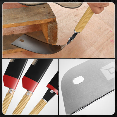 3PCS 9 in. Double-Sided Blade Japanese Saws <br> Handle Dimension:  13.78 in. / 11.8 in.