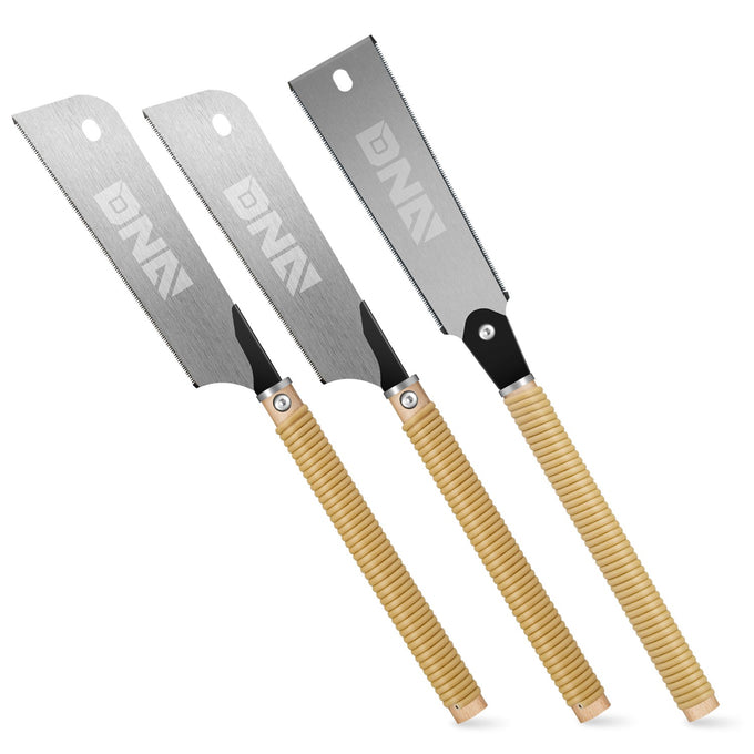 3PCS 9 in. Double-Sided Blade Japanese Saws <br> Handle Dimension:  13.78 in. / 11.8 in.