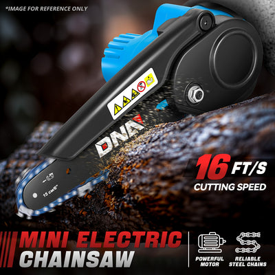 6 in. 20V Electric Cordless Mini Chain Saw Set <br> Dimensions: 4.3 in.L x 4.72 in.W x 14.9 in.H