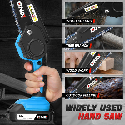 6 in. 20V Electric Cordless Mini Chain Saw Set <br> Dimensions: 4.3 in.L x 4.72 in.W x 14.9 in.H