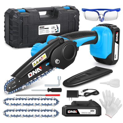 6 in. 20V Electric Cordless Mini Chain Saw Set <br> Dimensions: 4.3 in.L x 4.72 in.W x 14.9 in.H