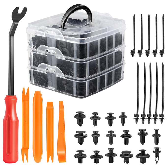 620PCS Nylon Automotive Fasteners kit <br> Universal fit for most vehicles