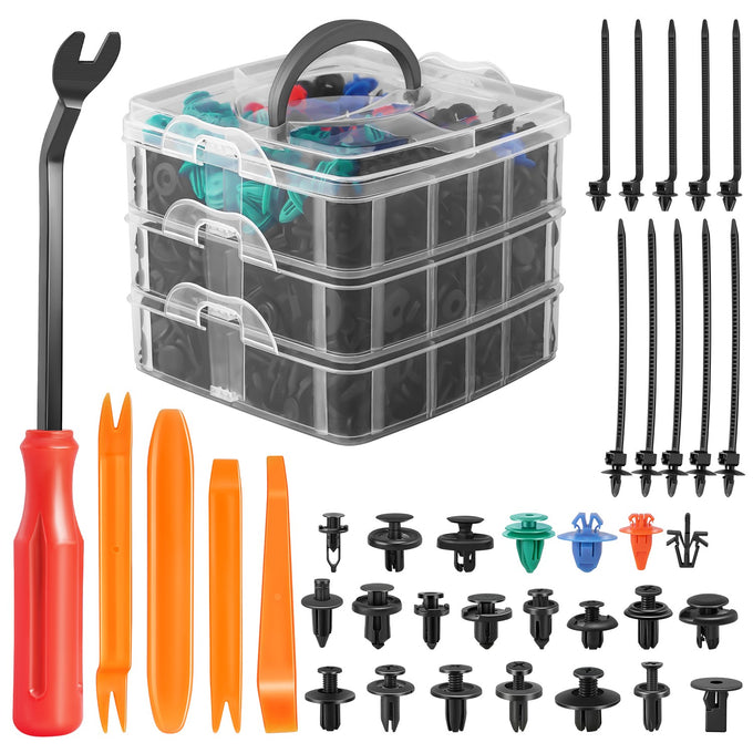 635PCS Nylon Automotive Fasteners kit <br> Universal fit for most vehicles