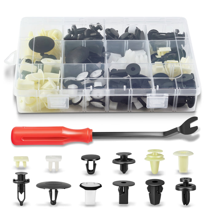 166PCS Nylon Automotive Fasteners kit <br> Universal fit for most vehicles