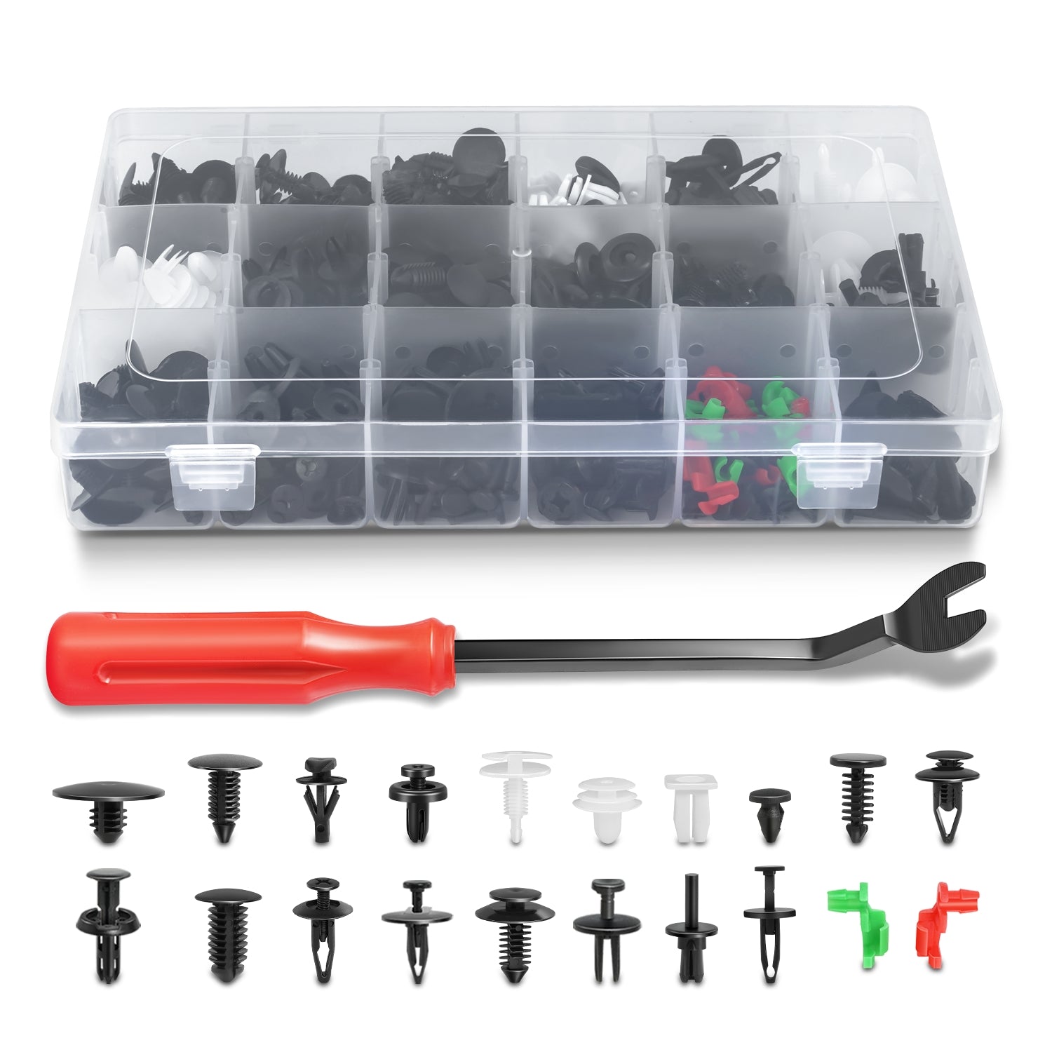 425PCS Nylon Automotive Fasteners kit <br> Universal fit for most vehicles