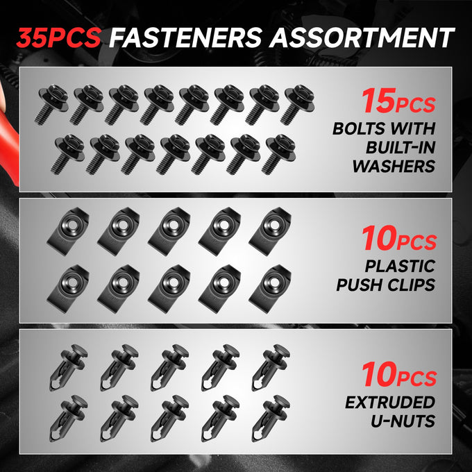 35PCS Alloy Steel Automotive Fasteners kit <br> Universal fit for most vehicles