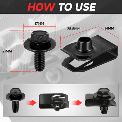 35PCS Alloy Steel Automotive Fasteners kit <br> Universal fit for most vehicles