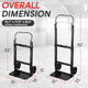Retractable Handle 200lbs Aluminum Foldable Hand Truck<br>Overall Dimension 16.1 in. x 17.9 in. x 43.3 in,
