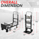 Retractable Handle 660lbs Aluminum Platform Hand Truck<br>Unfolded Dimensions: 43.9 in. X 36 in. X 16 in.