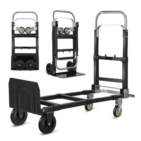 Retractable Handle 660lbs Aluminum Platform Hand Truck<br>Unfolded Dimensions: 43.9 in. X 36 in. X 16 in.