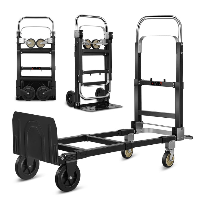Retractable Handle 660lbs Aluminum Platform Hand Truck<br>Unfolded Dimensions: 43.9 in. X 36 in. X 16 in.