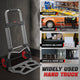 220lbs Load Adjustable Foldable Steel Hand Truck <br> Folding Plate Size: 16.5 in.Lx 11 in.W
