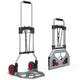 176lbs Load Adjustable Foldable Steel Hand Truck <br> Folding Plate Size: 14.6 in.Lx 10.7 in.W