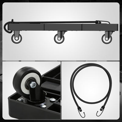 176lbs Load Adjustable Foldable Steel Hand Truck <br> Folding Plate Size: 21.85 in.Lx 14.17 in.W