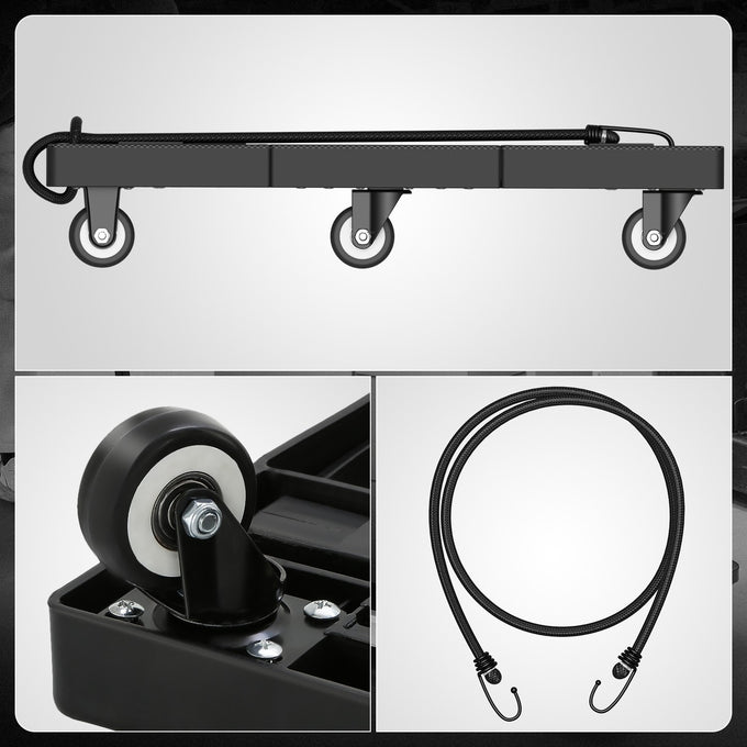 176lbs Load Adjustable Foldable Steel Hand Truck <br> Folding Plate Size: 21.85 in.Lx 14.17 in.W
