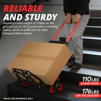 3 Wheel 176lbs Aluminum Stair Climbing Trolley<br>Spacious Dimensions 15 in. X 11 in.