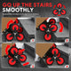 3 Wheel 176lbs Aluminum Stair Climbing Trolley<br>Spacious Dimensions 15 in. X 11 in.