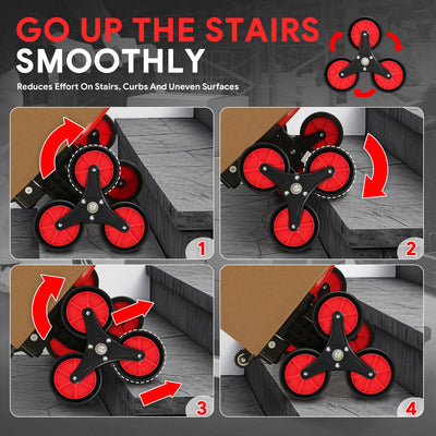 3 Wheel 176lbs Aluminum Stair Climbing Trolley<br>Spacious Dimensions 15 in. X 11 in.