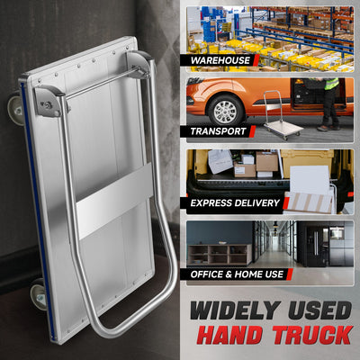 440lbs Heavy Duty Folding Platform Hand Truck<br>Overall Dimensions 29 in. X 18.5 in. X 32 in.
