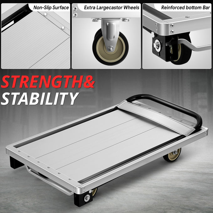 440lbs Capacity Heavy Duty Folding Platform Hand Truck<br>Overall Dimensions 29 in. X 18.5 in. X 32 in.